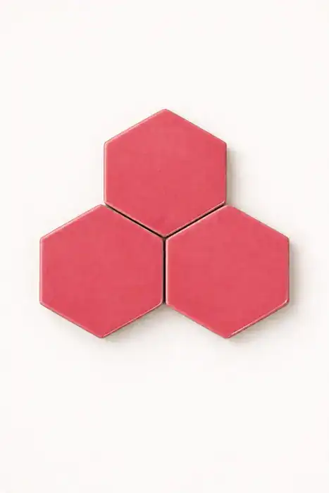 Hexagonito Liso Rosa
